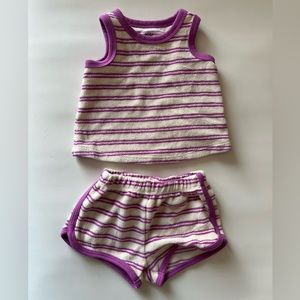 Terry cloth short and tank set